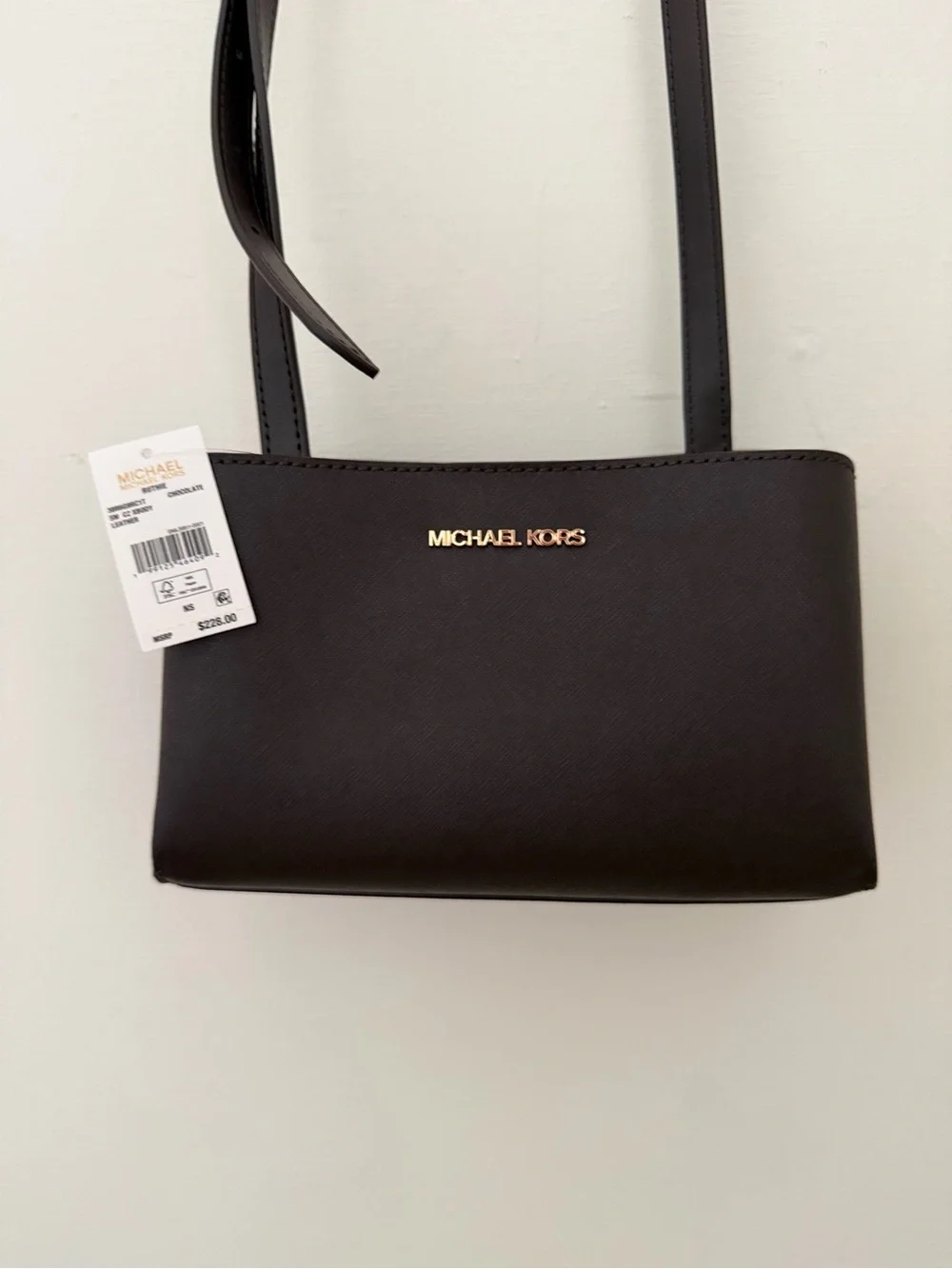 NWT MICHAEL Michael Kors Ruthie Small Leather Satchel in chocolate brown
